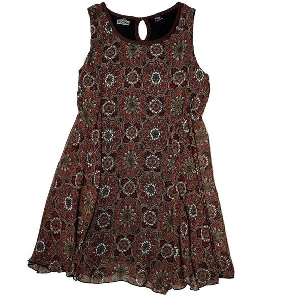 Angie Sleeveless Lined Dress with Beautiful Medallion Print - Picture 1 of 4